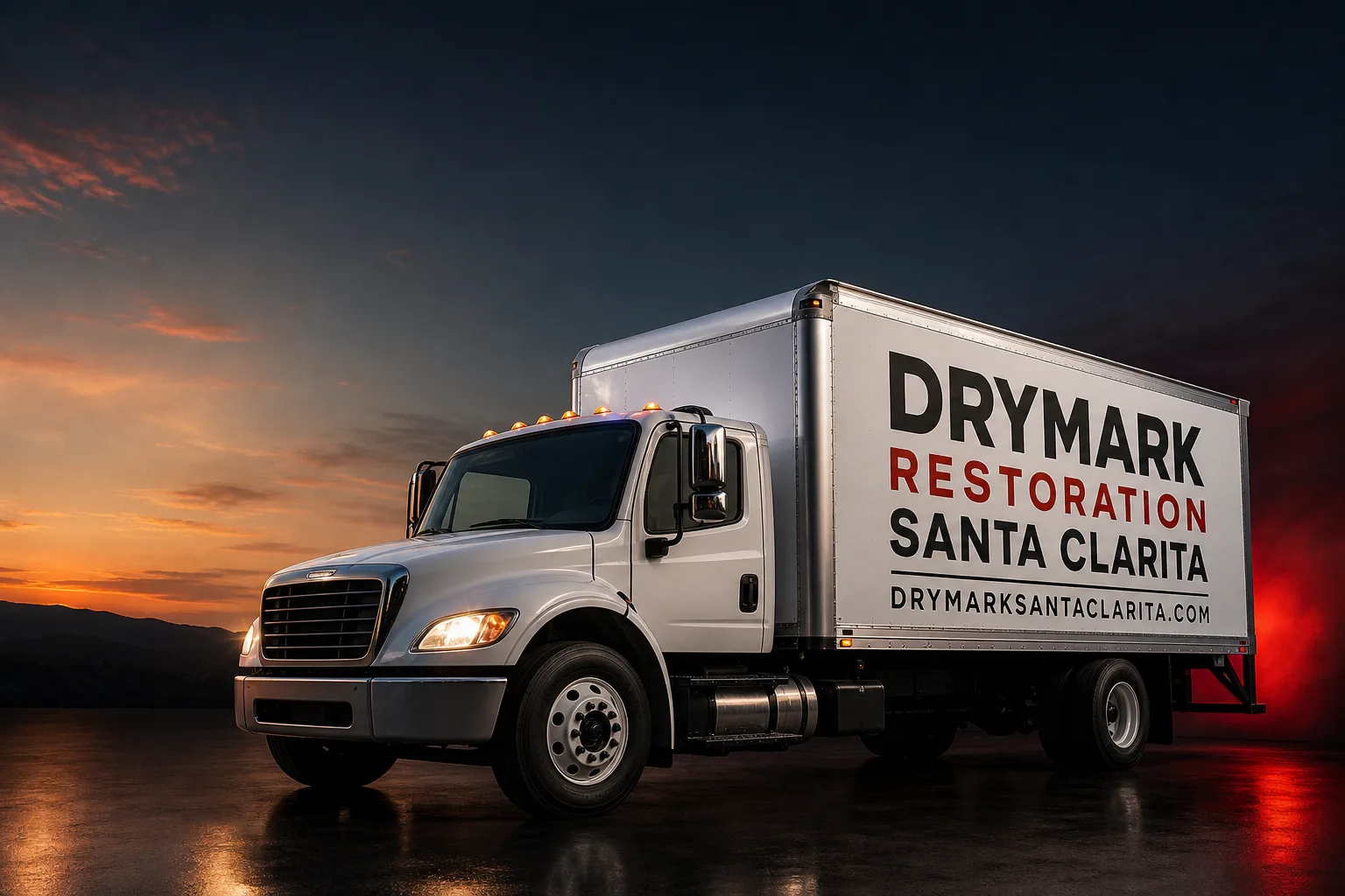 DryMark Restoration Santa Clarita damage restoration service vehicle and crew in Santa Clarita, CA