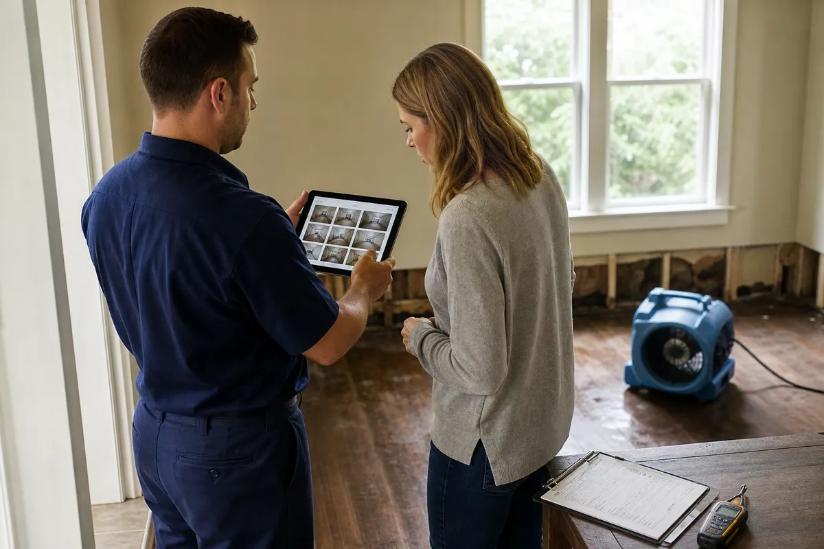 Insurance claim documentation for Santa Clarita property restoration
